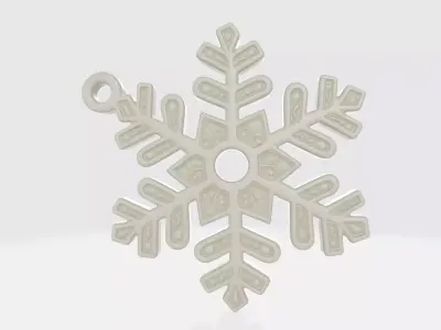 Elegant Snowflake Ornament Christmas Decoration Winter  3D print model