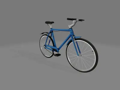 blue bicycle 3D model