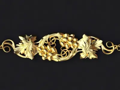 Central decor ornament for furniture 3D model 732