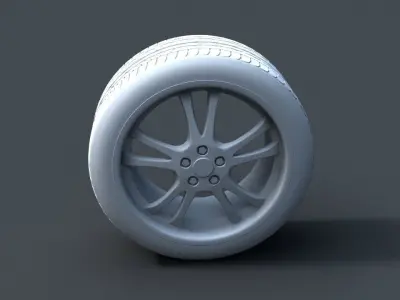 Car wheel 02 3D model