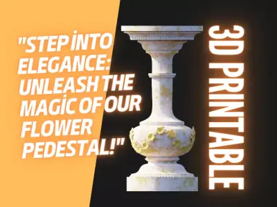  Enchanting Flower adorned Pedestal for Games and Films Low-poly 3D model