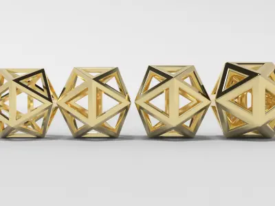 Geodesic Sphere Sacred Geometry Truncated Icosahedron 3D model