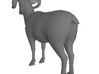 Low Poly Ram sheep Low-poly 3D model