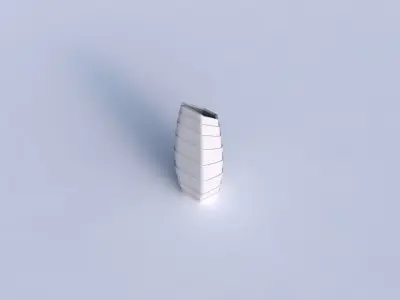 Vase bent hexagon with horizontal layers 3D print model