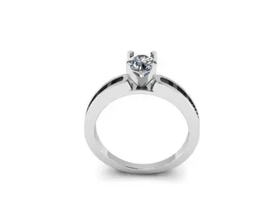 Solitaire ring only STL Free 3D print model