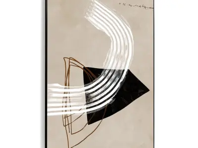 Plaster Two Photo Frame 386 Low-poly 3D model