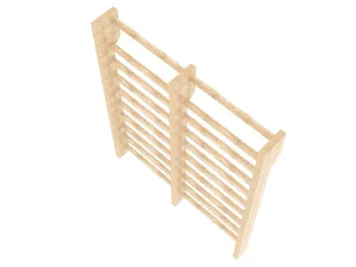 Gym Wall Bars Double 3D model