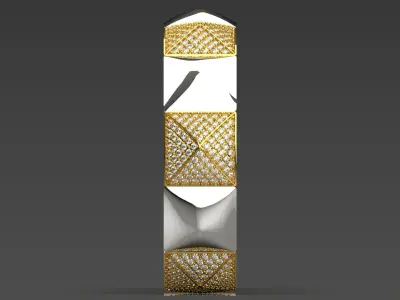 luxury diamond bracelet gb0035 3D print model