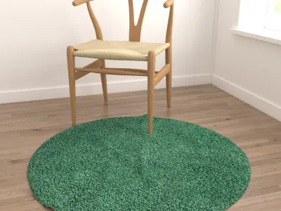 Round Rug Set 198 3D model