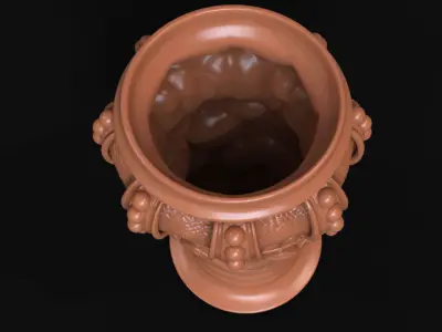 pen holder King skull with crown vol1  3D print model