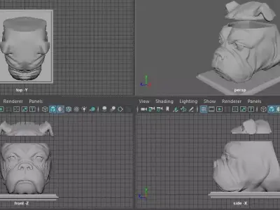 ENGLISH BULL DOG URN 3D print model