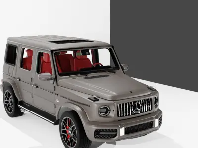 Mercedes AMG G63  LowPoly 3D Model Game Ready PBR  FBX OBJ Low-poly 3D model