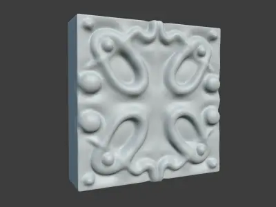 Square relief 3D Print model Free 3D print model