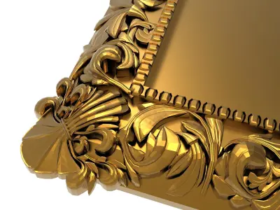 carved frame 3D model