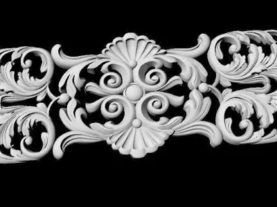 Central decor ornament for furniture 3D model 975