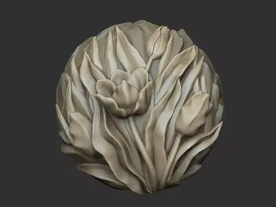 The special Tulip flower design v1  3D print model