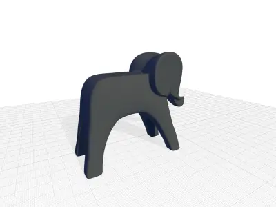 Dwell Studio Elephant Gold Objet 3D model