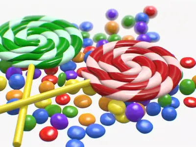 Candy Lollipop 3D model