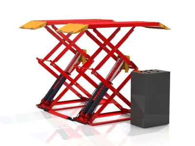 Double car lift Animated 3D model