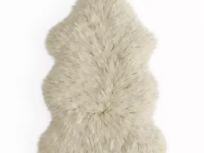 Forsyth New Zealand Sheepskin Skin Rug 3D model