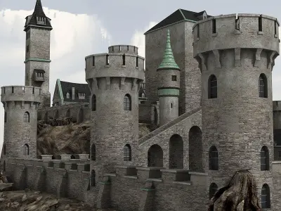 Medieval Castle 3 Low-poly 3D model