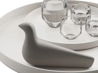 061 Kitchen decor set DISHES atipico angolo carafe set 01 3D model