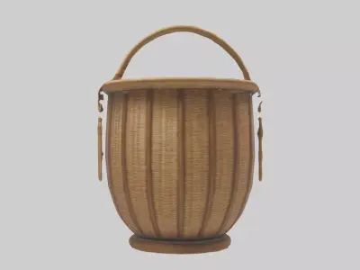Decorative basket model Low-poly 3D model