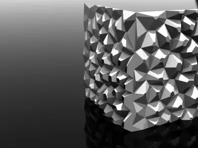 Voronoi 3d Wall Parametric Facade Design Grasshopper Rhino File 3D model
