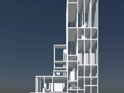 Industrial tower 3D model buy