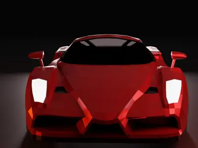 Ferrari Enzo Low Poly Model Low-poly 3D model