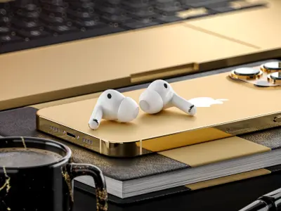 Apple Set Work Setup Work Space 3D model