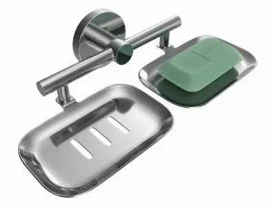 Bathroom Double Soap Holder 02 3D model