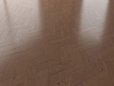  Parquet Oak Walnut Brushed set 5 3D model