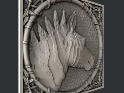 3d STL models for CNC zebra 3D model