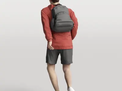 Humano Skateboarding Man 0812 3D model