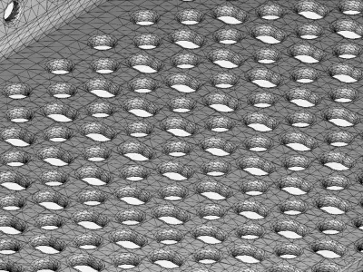 Plastic Exquisite Perforated Food Pan 3D model