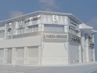 Arch Industrial Building a264 3D model