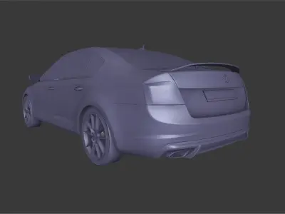 Skoda Octavia RS Game model Low-poly 3D model