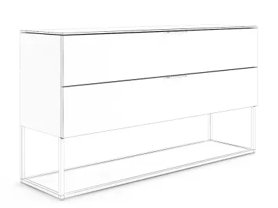 Standing Shelf with Drawers 3D model