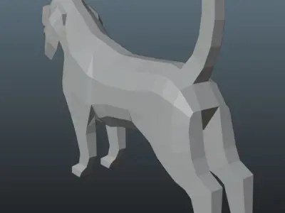 Beagle - Low Poly Dog Low-poly 3D model