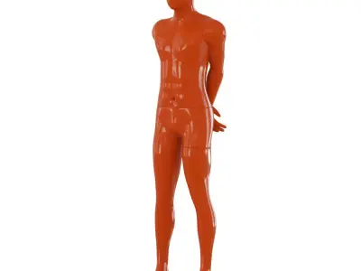 Faceless male mannequin 45 3D model