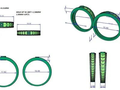 Wedding Band - 59  3 3D print model