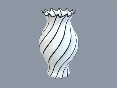 Vase porcelain 4 3D model