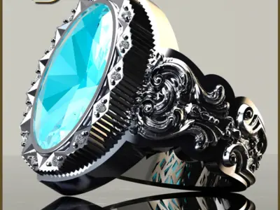 Mens ring STL 3D print model