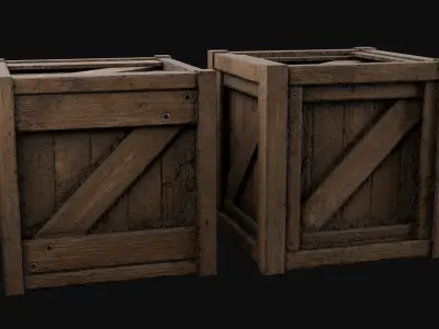 FREE Low-Poly Wood Crates Free low-poly 3D model