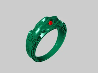 SNAKE RING 3D print model 10