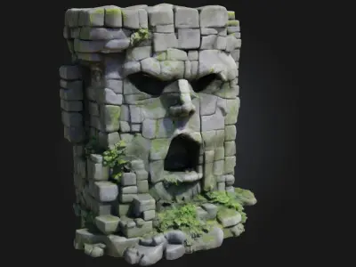 Stone Sentinel  Silent Watcher of Forgotten Realms 3D model