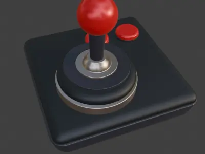 Joystick 3D model with Render Scene File Free 3D model