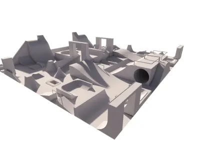 Skatepark-Skate Park PACK  3D model
