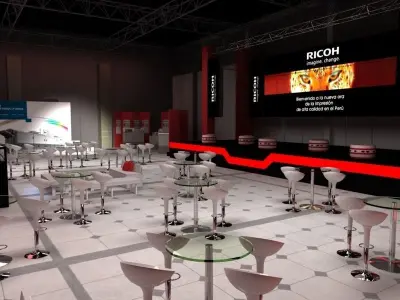 Event in hotel for 500 people 3D model